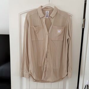 Disney Store Women’s Mickey Mouse Icon Waffle Button Down Shirt